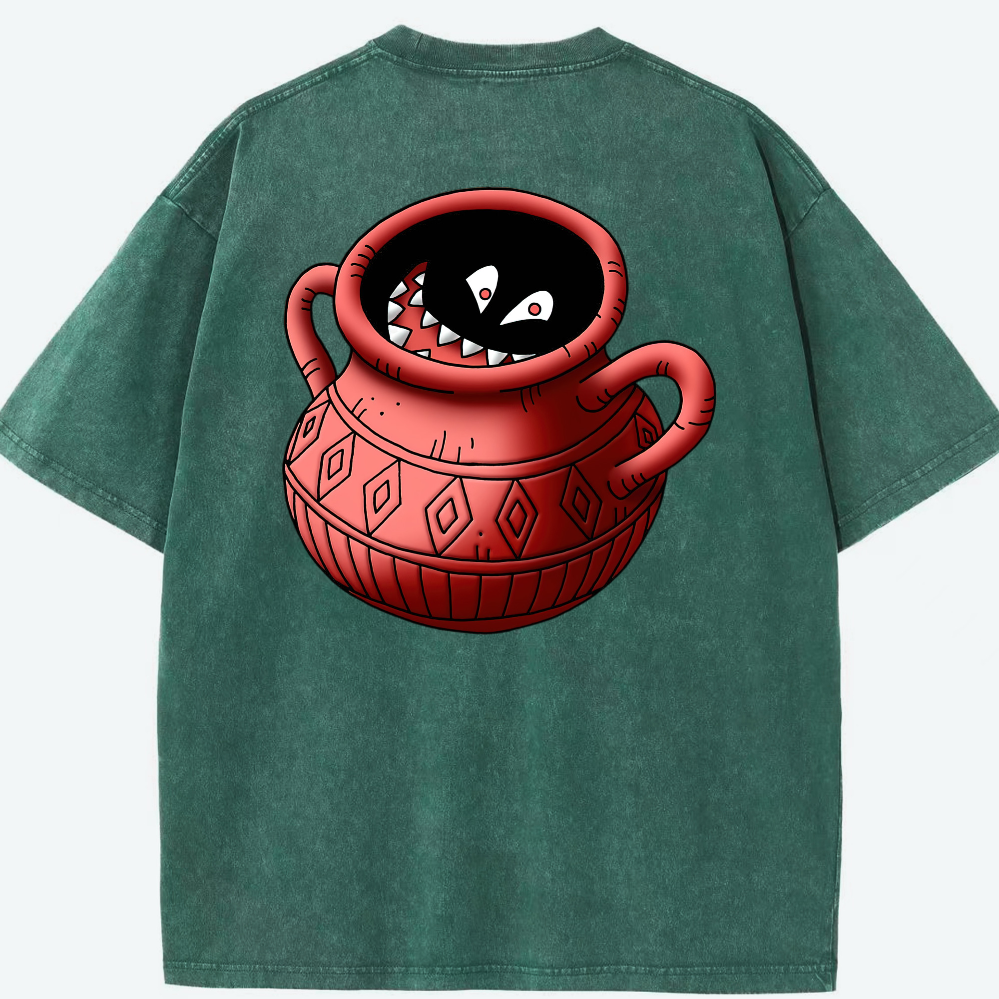 （画像用） ドラゴンクエスト Doragon Kuesuto Dragon Quest 綿100% ヴィンテージ風 半袖Tシャツ（背面プリント）